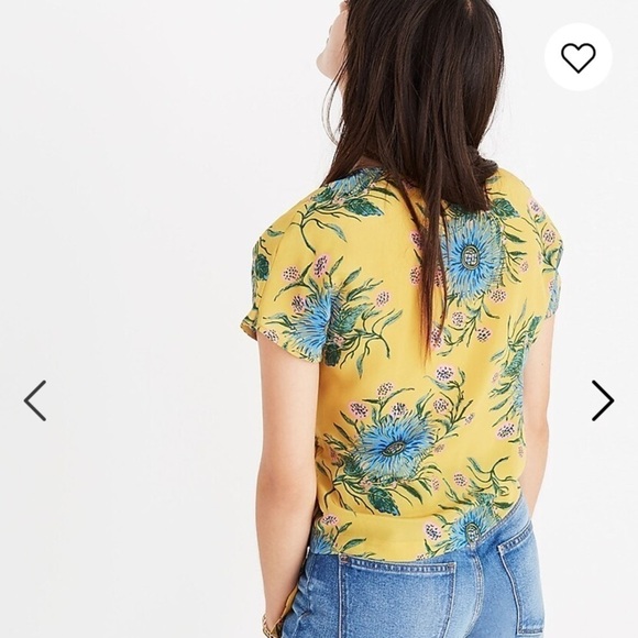 Madewell Silk Side-Tie Wrap Top - Picture 3 of 9
